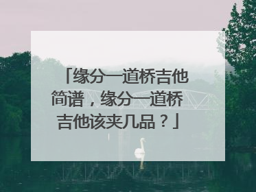 缘分一道桥吉他简谱,缘分一道桥吉他该夹几品?