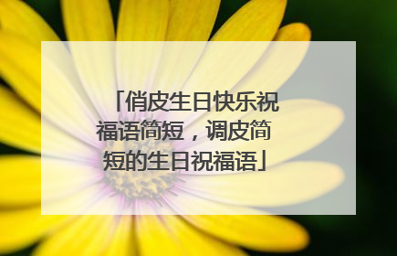 俏皮生日快乐祝福语简短，调皮简短的生日祝福语