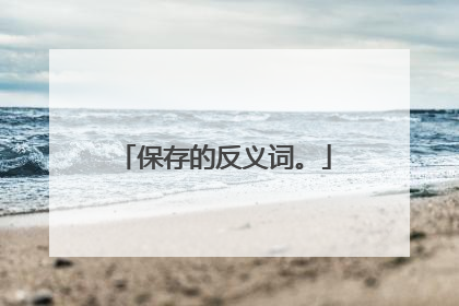 保存的反义词。