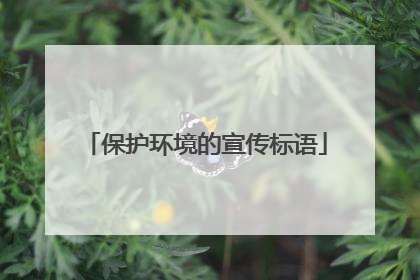 保护环境的宣传标语
