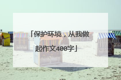 保护环境,从我做起作文400字