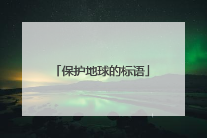 保护地球的标语