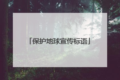 保护地球宣传标语