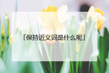 保持近义词是什么呢