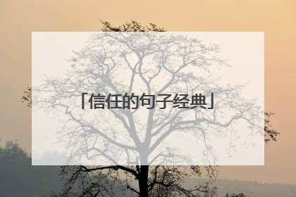 信任的句子经典