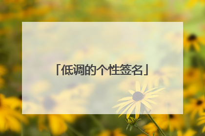 低调的个性签名