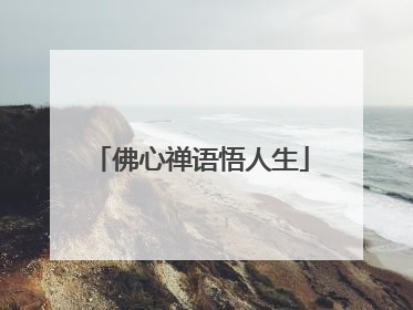 佛心禅语悟人生