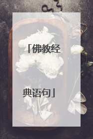 佛教经典语句