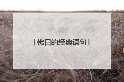 佛曰的经典语句