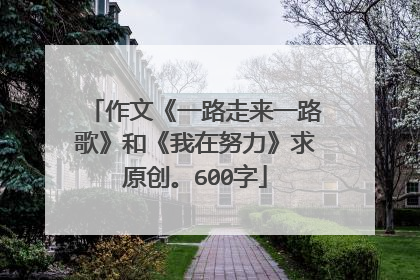 作文《一路走来一路歌》和《我在努力》求原创。600字