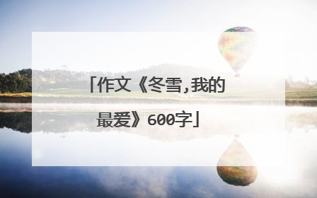 作文《冬雪,我的最爱》600字