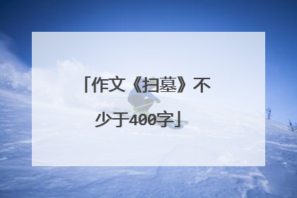 作文《扫墓》不少于400字