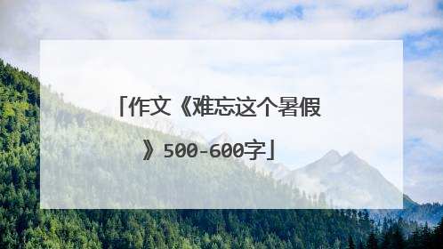 作文《难忘这个暑假》500-600字