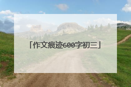 作文痕迹600字初三
