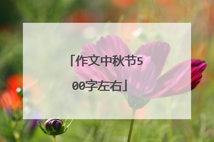 作文中秋节500字左右