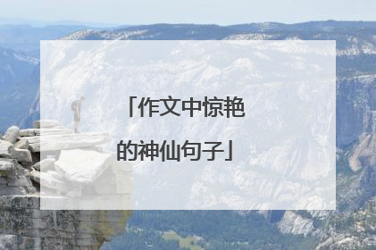 作文中惊艳的神仙句子