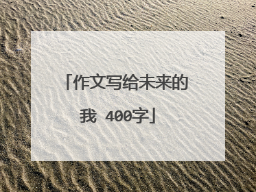 作文写给未来的我 400字