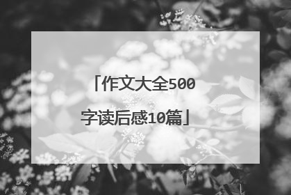 作文大全500字读后感10篇