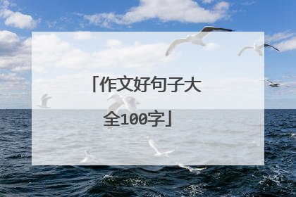 作文好句子大全100字