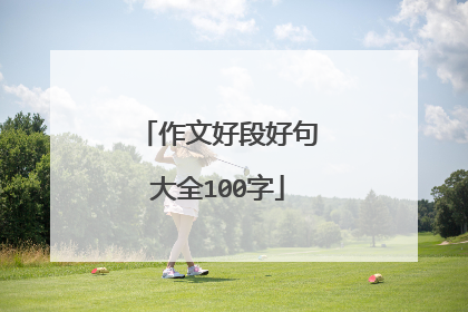 作文好段好句大全100字