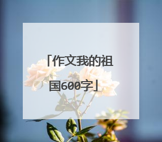 作文我的祖国600字