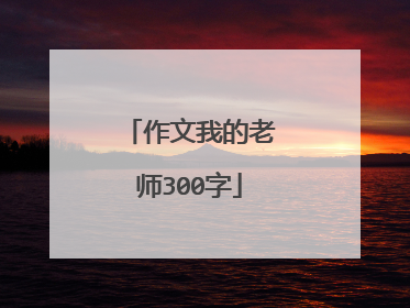 作文我的老师300字