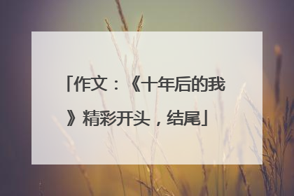 作文:《十年后的我》精彩开头,结尾