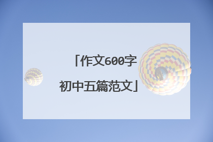 作文600字初中五篇范文