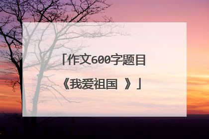 作文600字题目《我爱祖国 》