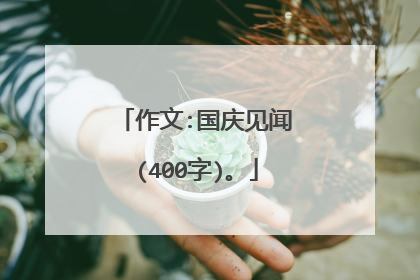 作文:国庆见闻(400字)。