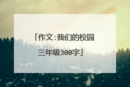 作文:我们的校园三年级300字