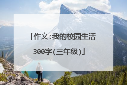 作文:我的校园生活300字(三年级)