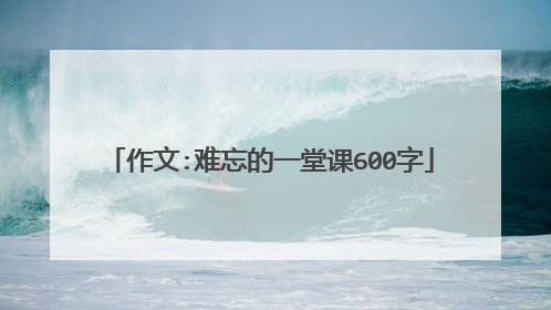 作文:难忘的一堂课600字