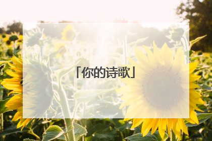 你的诗歌