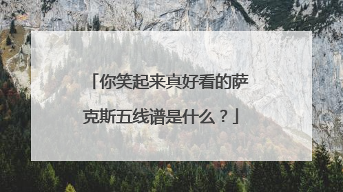 你笑起来真好看的萨克斯五线谱是什么?