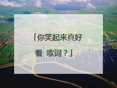 你笑起来真好看 歌词?