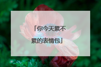 你今天累不累的表情包