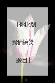 你比划我猜搞笑题目