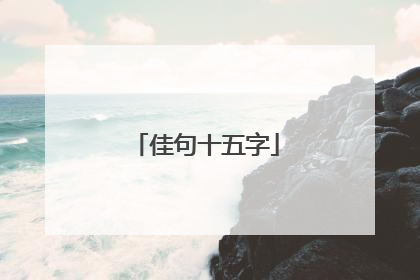 佳句十五字