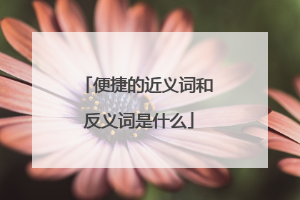 便捷的近义词和反义词是什么