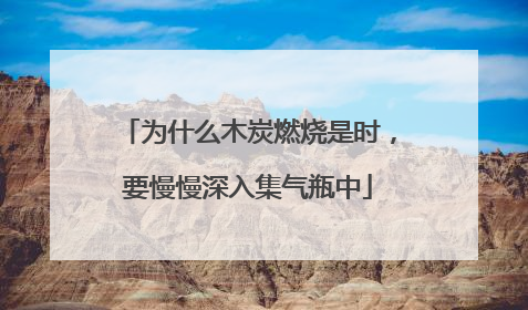 为什么木炭燃烧是时,要慢慢深入集气瓶中