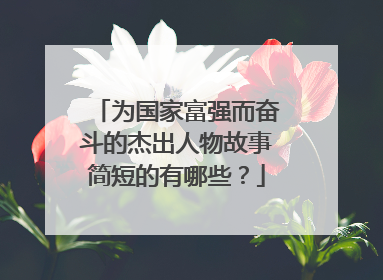 为国家富强而奋斗的杰出人物故事简短的有哪些？