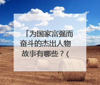 为国家富强而奋斗的杰出人物故事有哪些？(100字)
