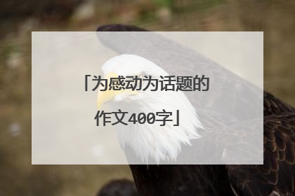 为感动为话题的作文400字