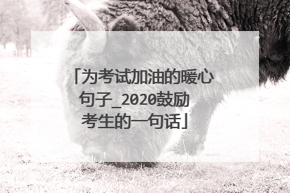 为考试加油的暖心句子_2020鼓励考生的一句话
