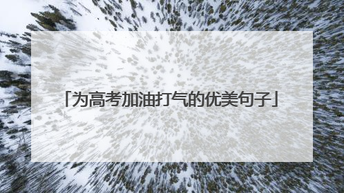 为高考加油打气的优美句子