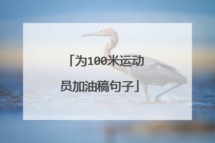 为100米运动员加油稿句子