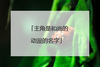 主角是和尚的动漫的名字