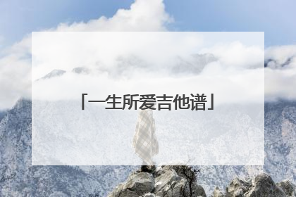 一生所爱吉他谱