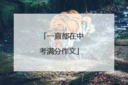 一直都在中考满分作文